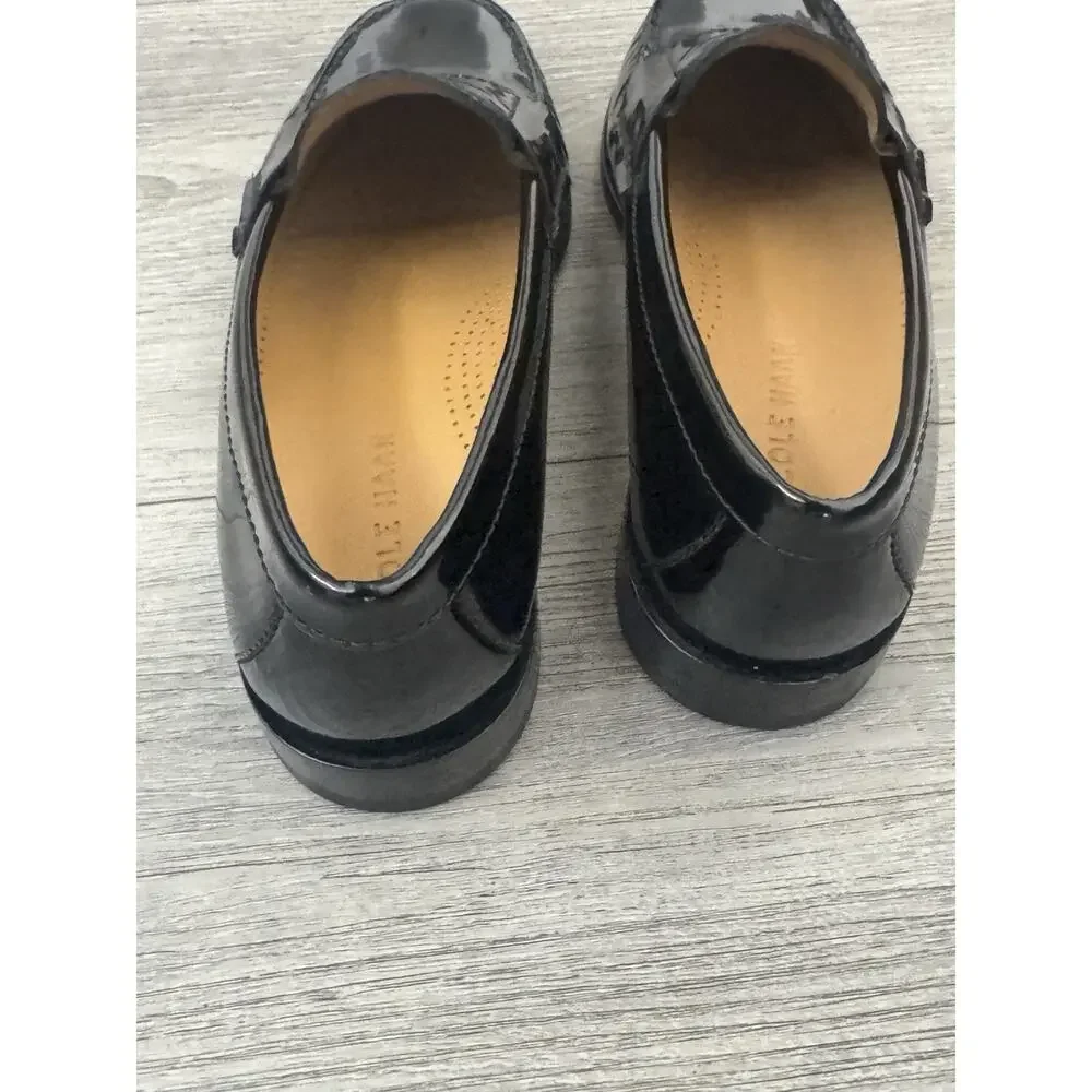 COLE HAAN Men's 6E Black Leather Pinch Penny Loafer Brand New
